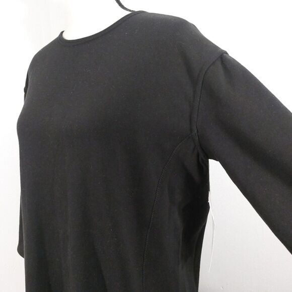 Athleta Black Cozy Karma Back Zip Dress Size S Plush Lined NWT - Picture 6 of 12